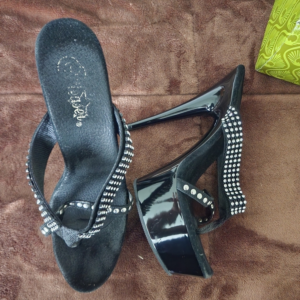 Pleaser Stilleto Black Heels